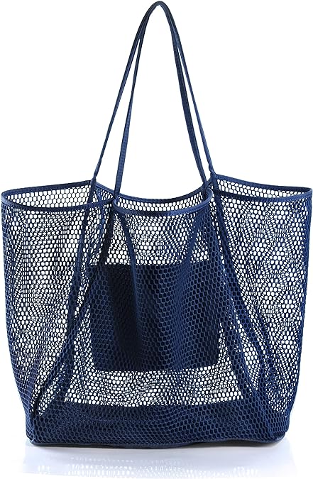 Mesh Beach Tote, Womens Shoulder Handbag, Beach Bag Mesh Beach Tote, Womens Shoulder Handbag, Beach Bag
